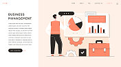 业务管理演示矢量插图 业务管理演示矢量插图