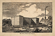 大曼彻斯特工业城镇斯托克波特附近的棉纺厂，纺织工业的历史，工业革命，维多利亚时代的19世纪，19世纪50年代