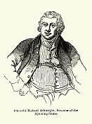 理查德・阿克赖特爵士，19世纪维多利亚时代纺织业历史上早期工业革命时期的英国发明家和主要企业家
