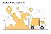 全球交付服务矢量图