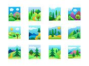 横向平面渐变图标集 横向平面渐变图标集