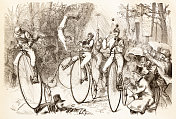 1875年，杜伊勒里花园的自行车比赛