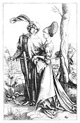 阿尔布雷希特・德・勒版画《恋人与死亡》1498年