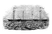 维多利亚时代的三桅帆船