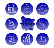 可编辑的医疗保健和医疗信息图模板。采购产品医院,医生,护士,急救箱,救护车,心电图,医疗记录,重症监护 可编辑的医疗保健和医疗信息图模板。采购产品医院,医生,护士,急救箱,救护车,心电图,医疗记录,重症监护