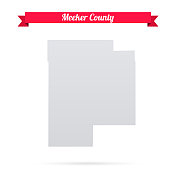米克县，明尼苏达州。白底红旗地图