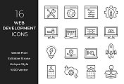 Web开发线图标集 Web开发线图标集