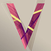 时尚动态现代时尚的字母矢量