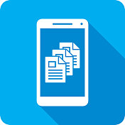 智能手机图标剪影