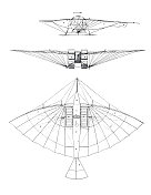 单面滑翔机由古斯塔夫・科赫于1889年提出