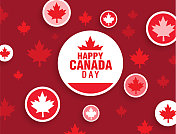 快乐加拿大日问候网页横幅设计模板 快乐加拿大日问候网页横幅设计模板