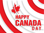 快乐加拿大日问候网页横幅设计模板