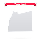 德克萨斯州帕诺拉县。白底红旗地图