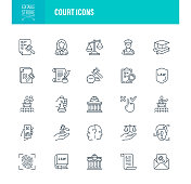 法院图标可编辑笔画