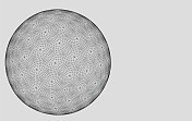 抽象三维圆球线模型技术模式