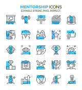 个人发展和指导图标集-学习和成长的符号 个人发展和指导图标集-学习和成长的符号