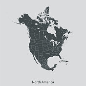 北美地图