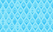 无缝蓝色圣诞冬季雪花图案 无缝蓝色圣诞冬季雪花图案
