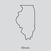 伊利诺斯州地图 伊利诺斯州地图