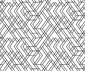 无缝黑白轮廓图案 无缝黑白轮廓图案