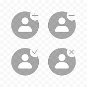 用户配置文件图标收集矢量模板