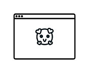 带有表情符号线条艺术的Web浏览器 带有表情符号线条艺术的Web浏览器