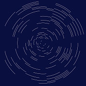轨道离散区域以同心圆围绕中间。