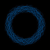 量子科学的状态,发出蓝色的扭曲波 量子科学的状态,发出蓝色的扭曲波