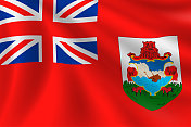 百慕大群岛旗帜。Bermudean国旗。矢量标志背景。股票插图