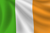 爱尔兰国旗。爱尔兰国旗。矢量标志背景。股票插图