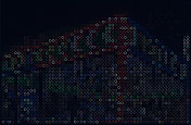 夜景中霓虹音乐风格的虚拟世界游乐场