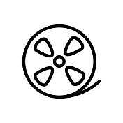 胶卷卷,电影工业和电影,线图标 胶卷卷,电影工业和电影,线图标