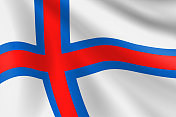 法罗群岛的旗帜。法罗群岛的旗帜。矢量标志背景。股票插图