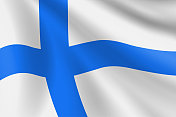 芬兰国旗。芬兰国旗。矢量标志背景。股票插图