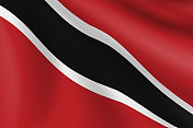 特立尼达和多巴哥国旗。矢量标志背景。股票插图