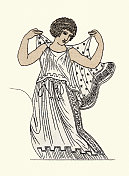 古希腊的时尚，年轻的希腊人穿着短而宽松的无袖披风或披肩，时尚的历史