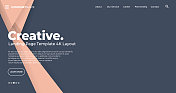 4K落地页面模板-抽象动态，现代，未来主义，多色，简单的网站模板背景
