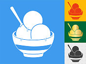 冰淇淋碗图标。