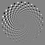由黑色和白色圆圈组成的圆形螺旋形 由黑色和白色圆圈组成的圆形螺旋形