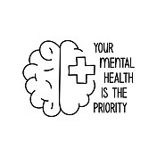 心理健康概念矢量插图 心理健康概念矢量插图