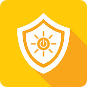 盾牌太阳图标剪影 盾牌太阳图标剪影