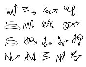 箭头符号收集草图和涂鸦 箭头符号收集草图和涂鸦