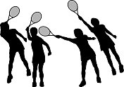 职业网球女子剪影