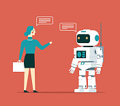 人工智能-聊天机器人-女商人