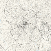 格林维尔，南卡罗来纳州，美国矢量地图