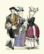 时尚史，法国男女，1770年代的法国，18世纪晚期的服装