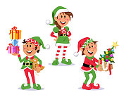 三个可爱的圣诞精灵 三个可爱的圣诞精灵