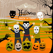 万圣节的海报。不给糖就捣蛋