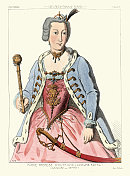 18世纪的妇女时装，皇家服装，奥地利的玛丽亚・特蕾莎1717年至1780年