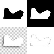 阿拉巴马州科尔伯特县。设计地图。空白，白色和黑色背景